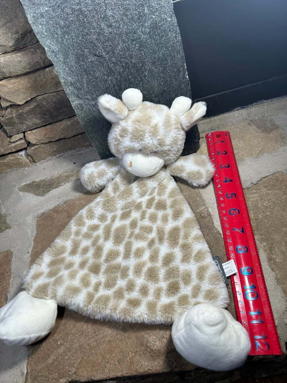 Demdaco Giraffe Rattle Greta Blankie security blanket Lovey safari baby rattle